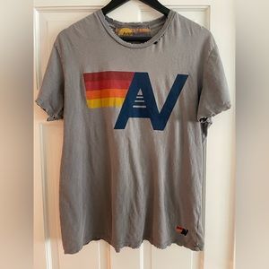 Distressed Aviator Nation t shirt men’s large